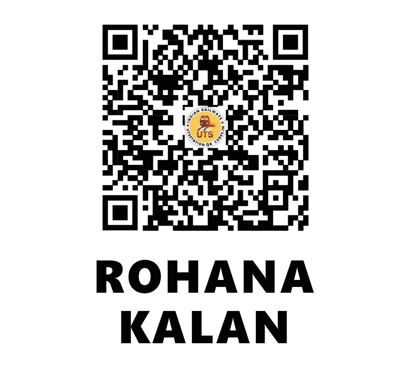 UTS QR Code for ROHANA KALAN - RNA - NR (UTTAR PRADESH)